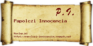 Papolczi Innocencia névjegykártya